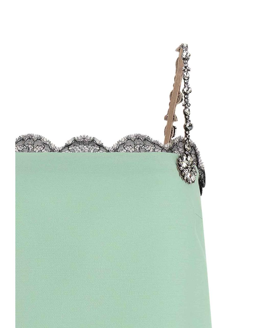 VALENTINO Зеленое шерстяное повседневное платье, фото 3
