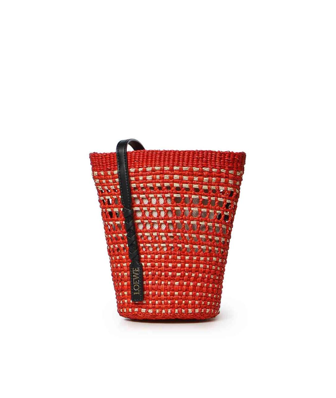 LOEWE Красная кожаная сумка тоут, фото 2