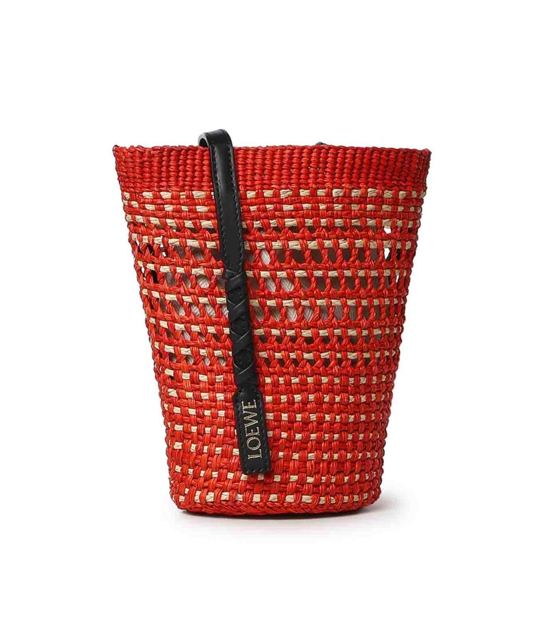 LOEWE Красная кожаная сумка тоут, фото 4