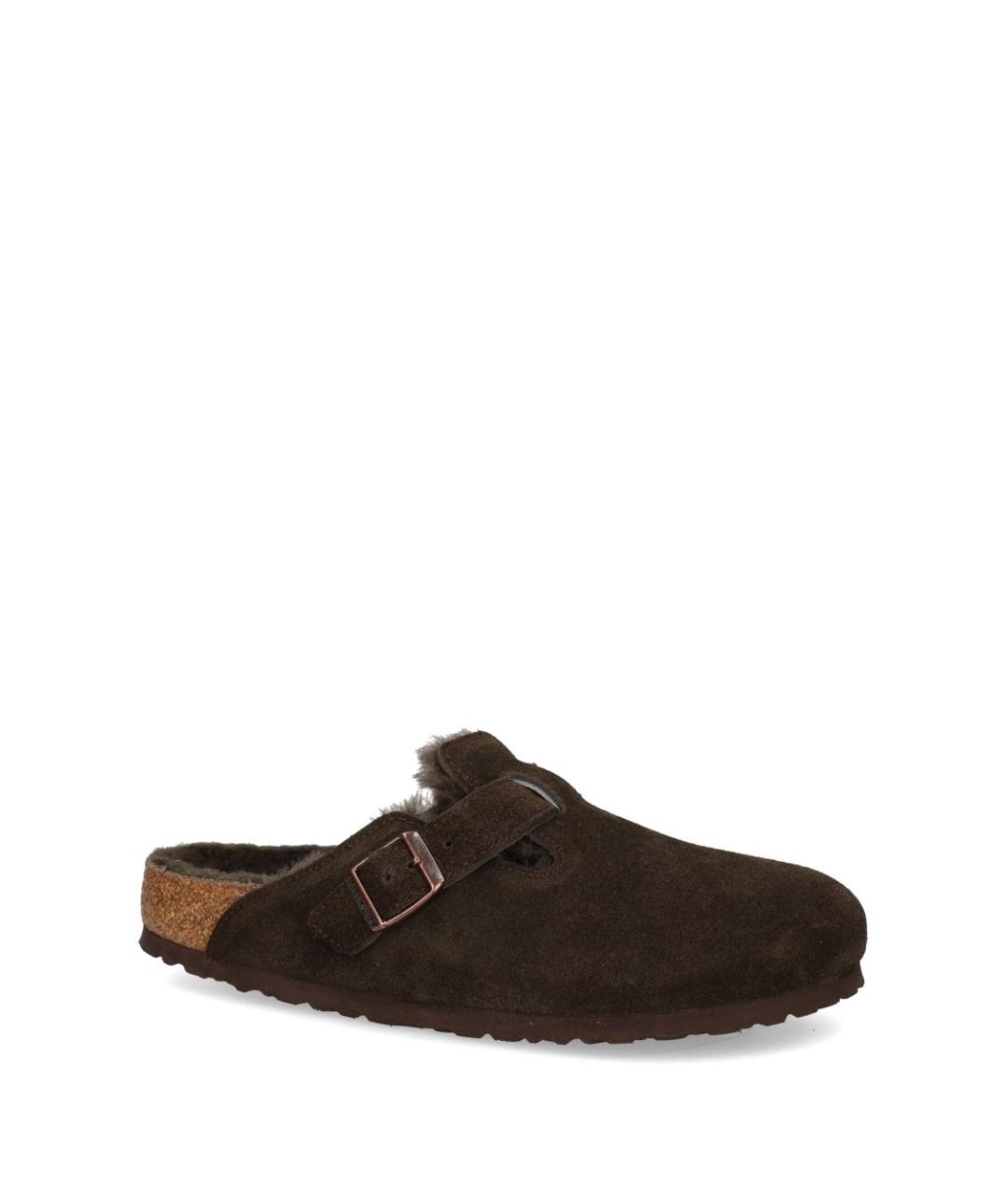 BIRKENSTOCK Коричневые замшевые мюли, фото 4