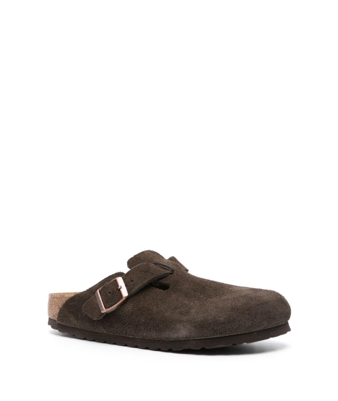 BIRKENSTOCK Коричневые замшевые мюли, фото 4
