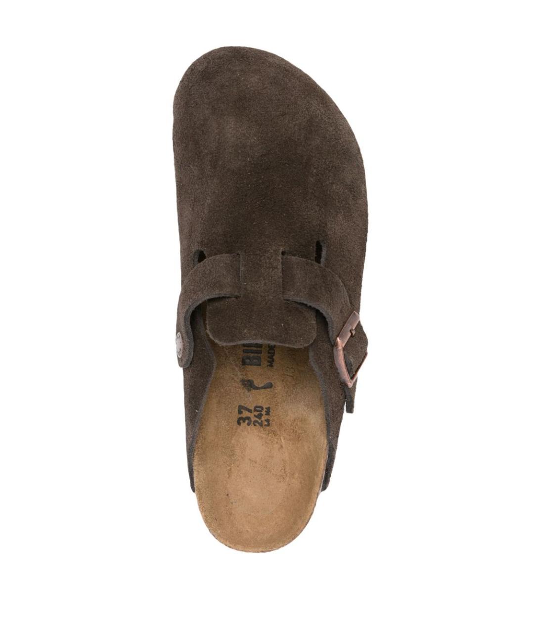 BIRKENSTOCK Коричневые замшевые мюли, фото 2