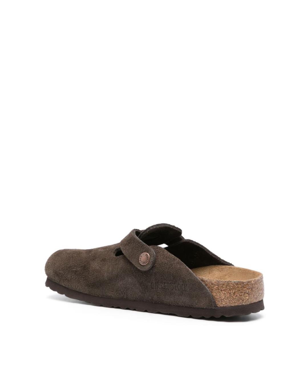 BIRKENSTOCK Коричневые замшевые мюли, фото 3