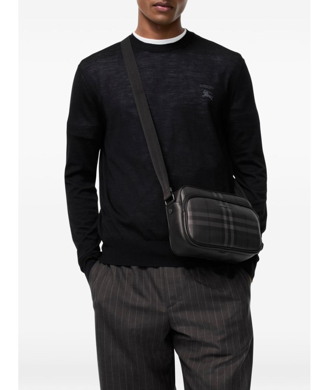 BURBERRY Черная сумка на плечо, фото 3