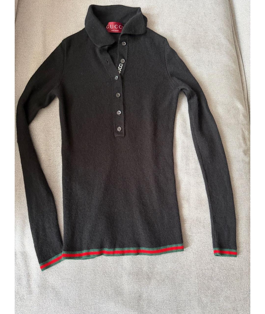 GUCCI Черный кашемировый джемпер / свитер, фото 3