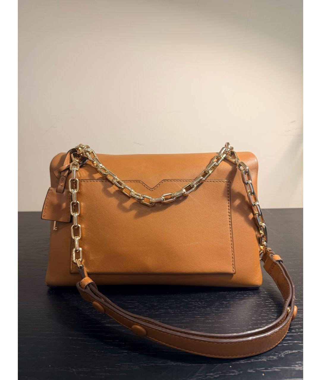 MICHAEL KORS Коричневая кожаная сумка с короткими ручками, фото 3