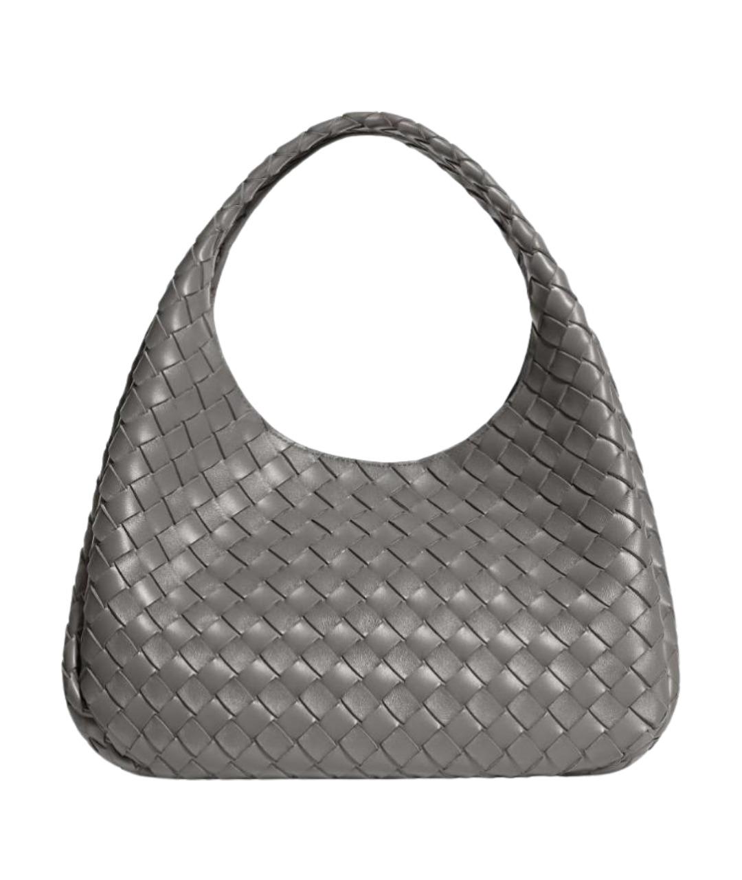 BOTTEGA VENETA Серая кожаная сумка тоут, фото 1