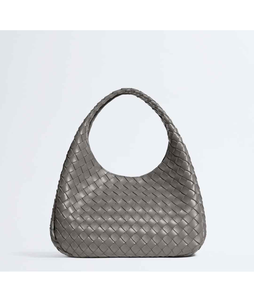 BOTTEGA VENETA Серая кожаная сумка тоут, фото 6