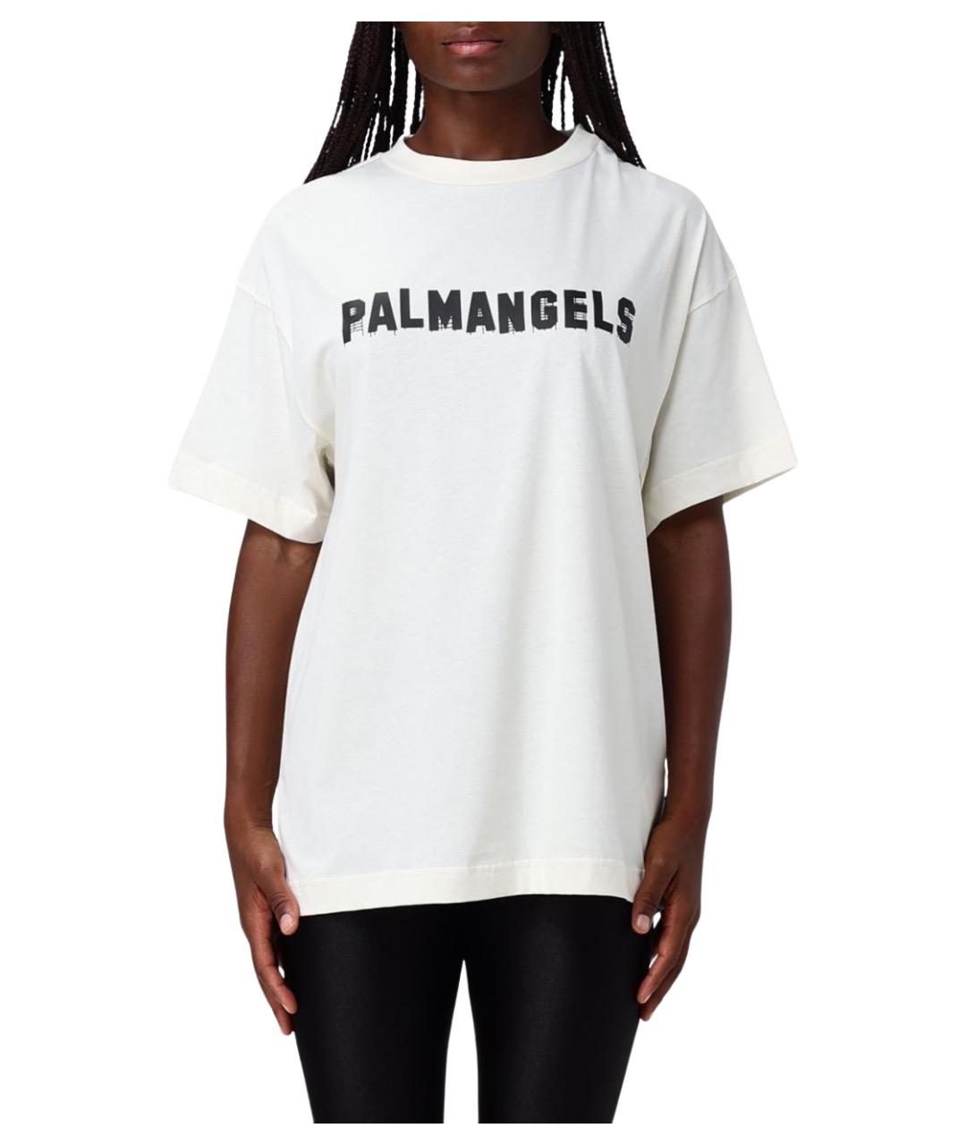 PALM ANGELS Белая хлопковая футболка, фото 1