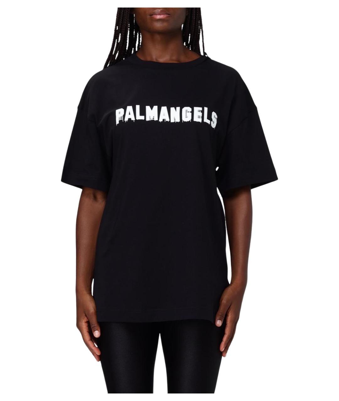 PALM ANGELS Черная хлопковая футболка, фото 1