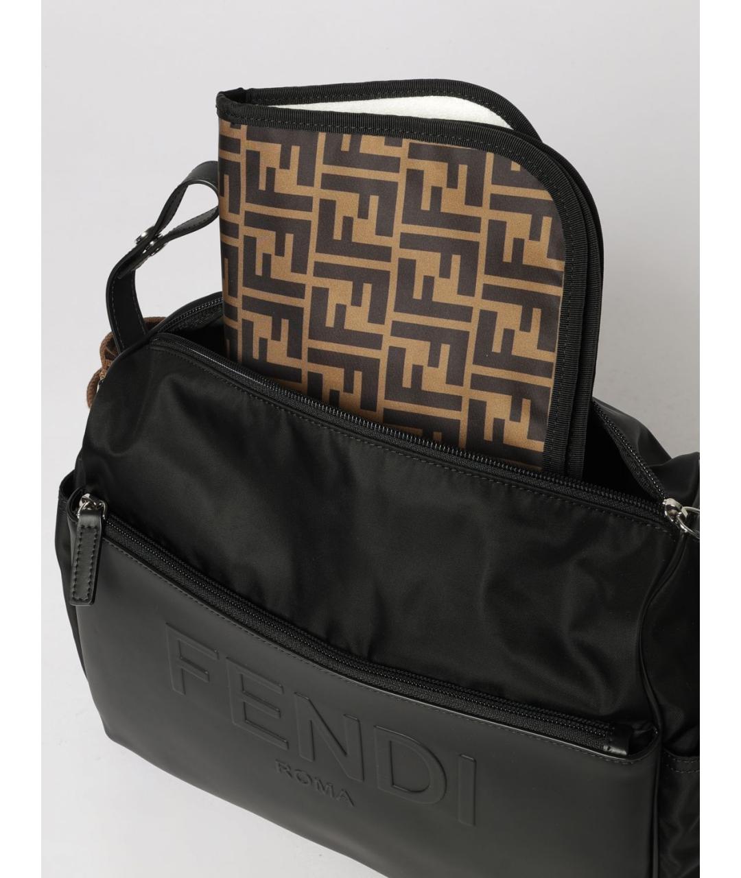 FENDI Черная тканевая дорожная/спортивная сумка, фото 4