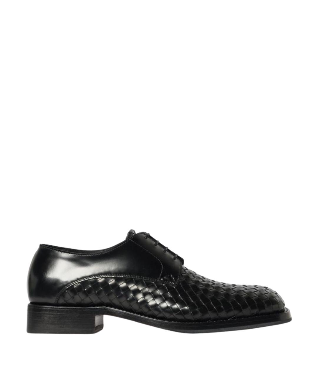 BOTTEGA VENETA Черные кожаные туфли, фото 1