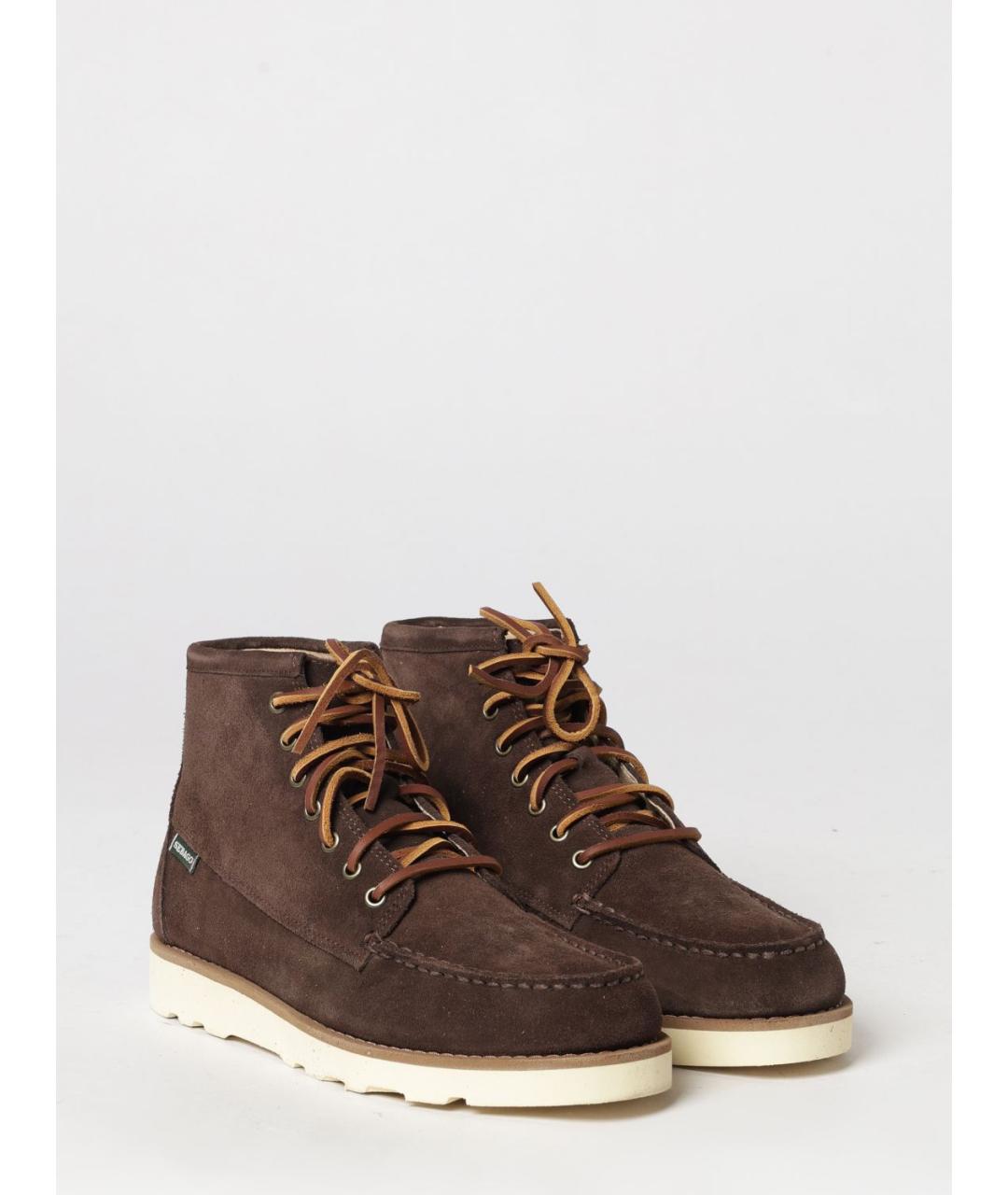 SEBAGO Коричневые замшевые высокие ботинки, фото 2