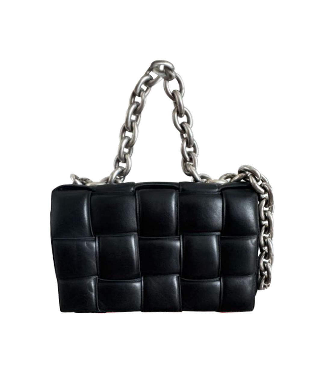 BOTTEGA VENETA Черная кожаная сумка через плечо, фото 1