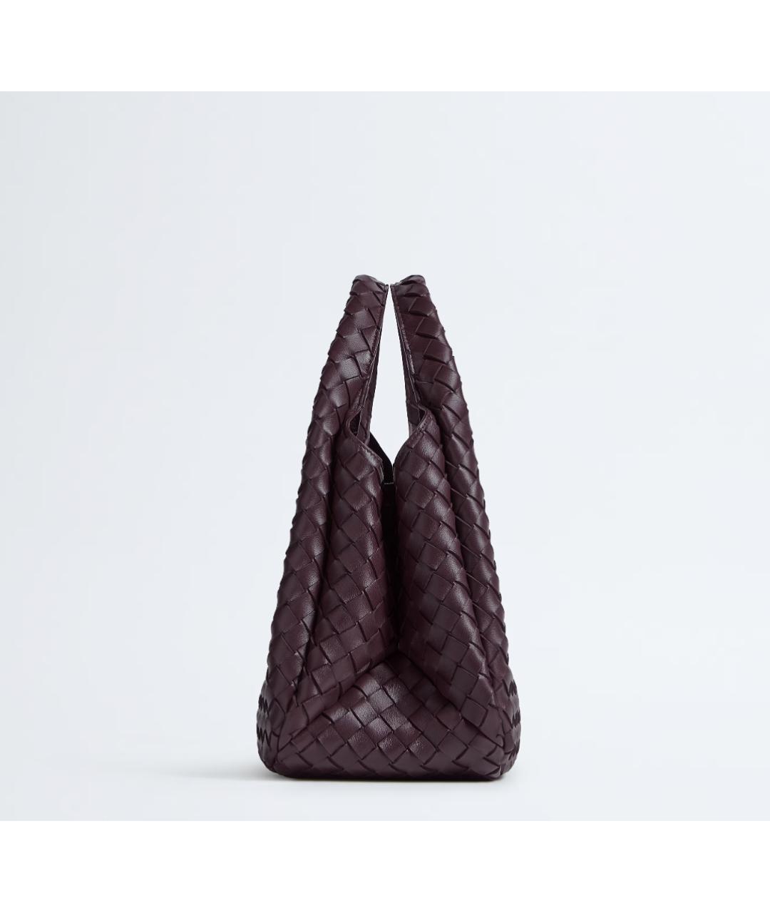 BOTTEGA VENETA Бордовая кожаная сумка тоут, фото 3