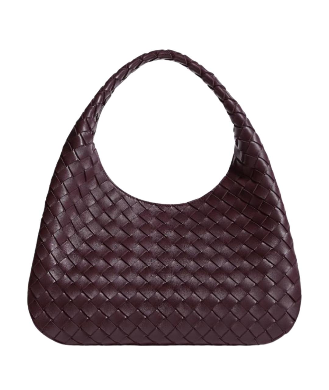 BOTTEGA VENETA Бордовая кожаная сумка тоут, фото 1