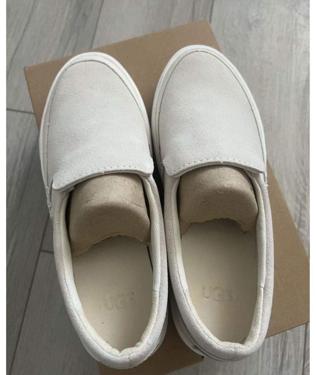 UGG Бежевые замшевые лоферы, фото 3