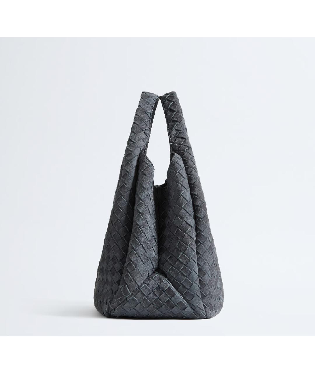 BOTTEGA VENETA Серая сумка тоут из канвы, фото 4
