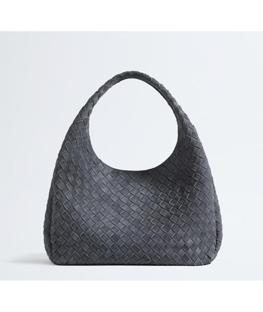 BOTTEGA VENETA Серая сумка тоут из канвы, фото 7