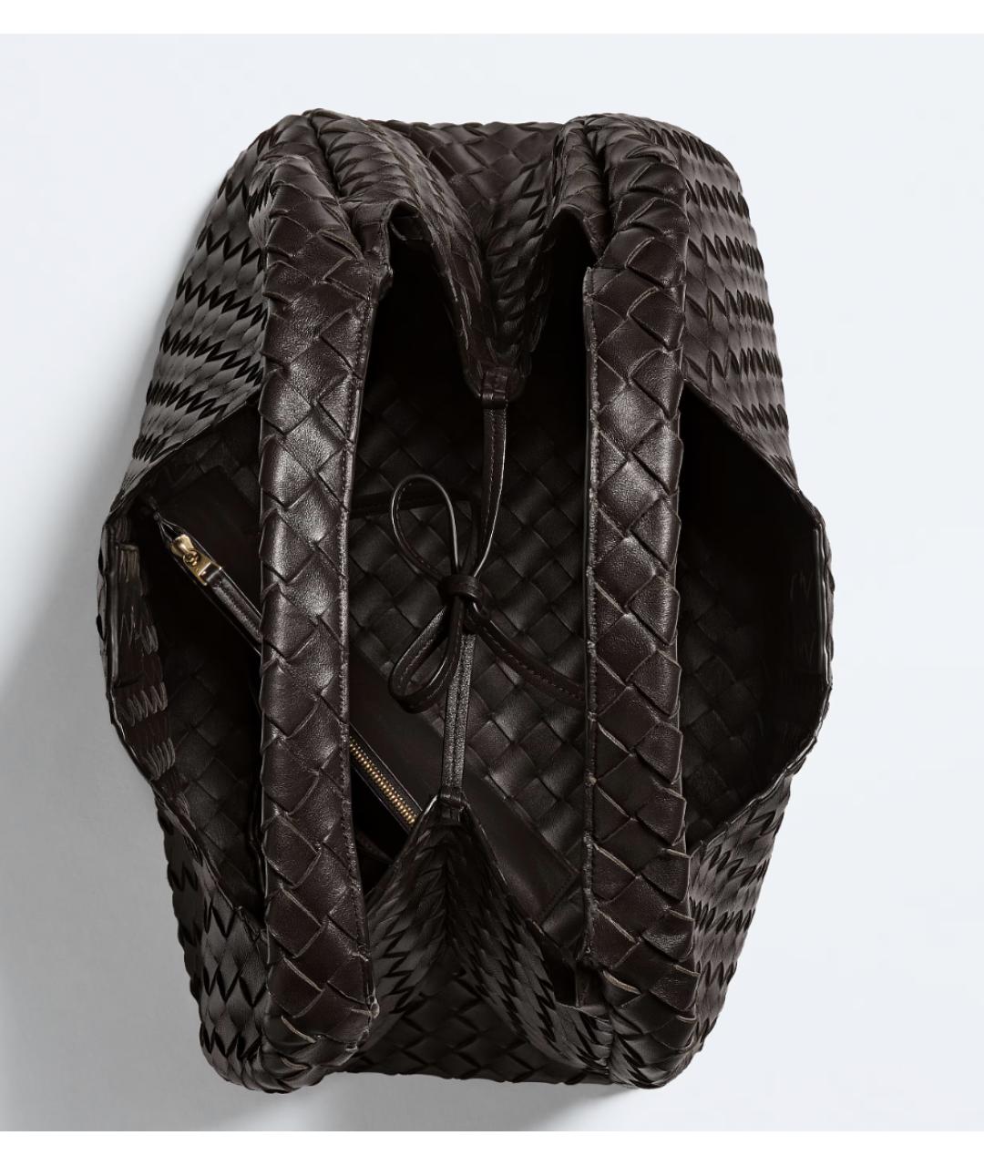 BOTTEGA VENETA Коричневая кожаная сумка тоут, фото 5
