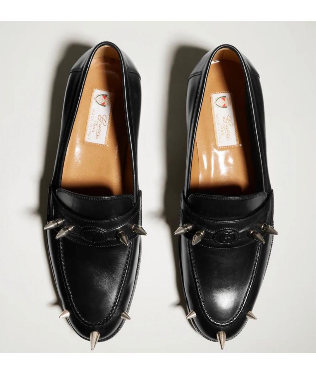 GUCCI Черные кожаные лоферы, фото 3