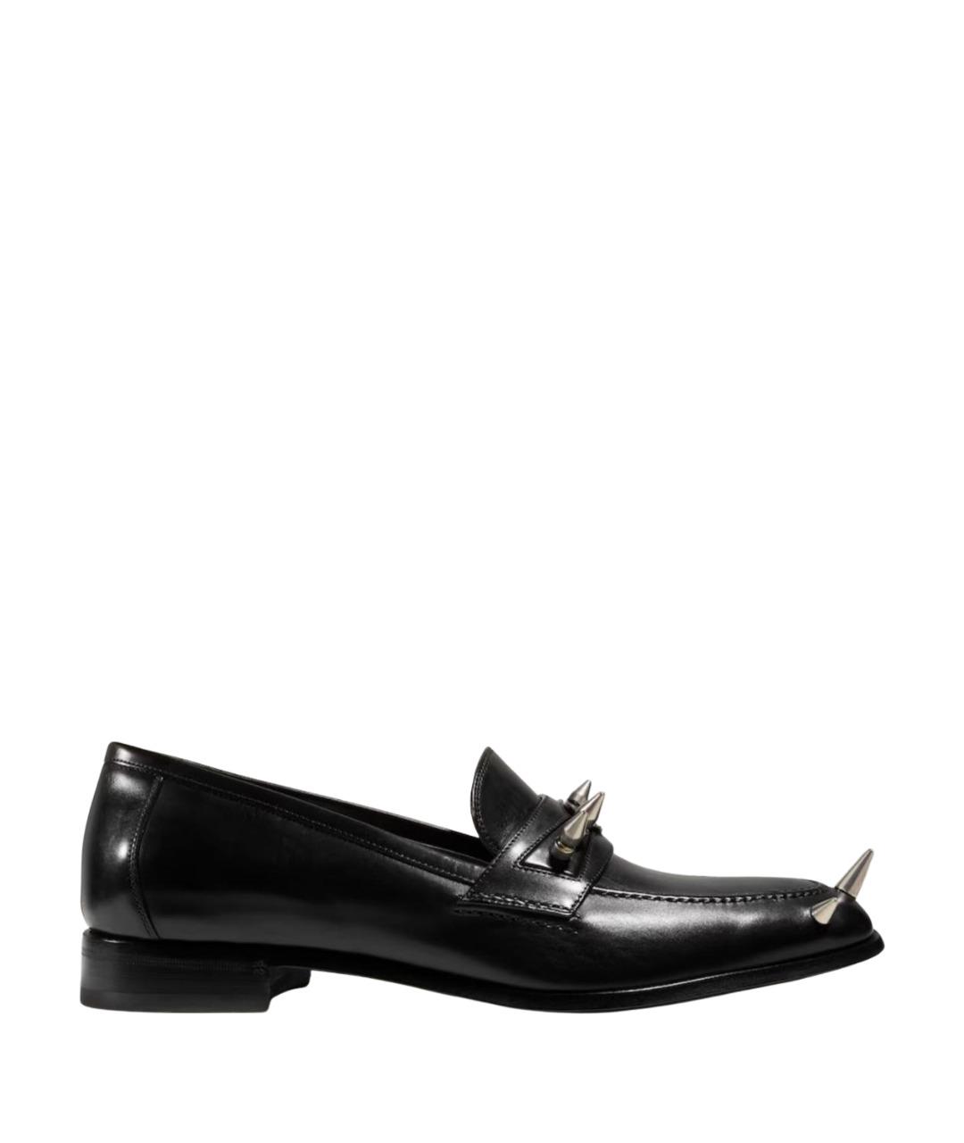 GUCCI Черные кожаные лоферы, фото 1