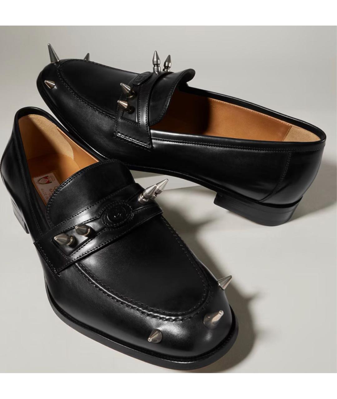 GUCCI Черные кожаные лоферы, фото 2