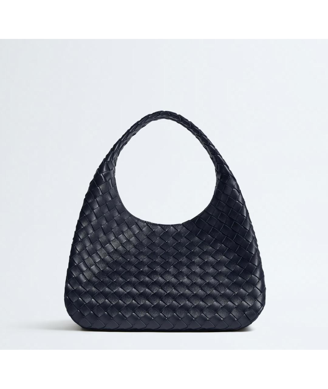 BOTTEGA VENETA Темно-синяя кожаная сумка тоут, фото 6