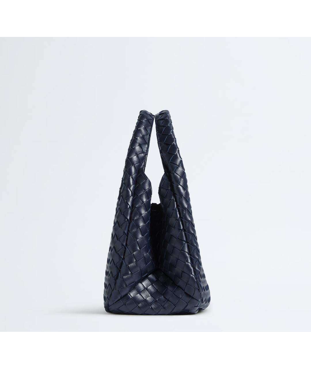 BOTTEGA VENETA Темно-синяя кожаная сумка тоут, фото 3
