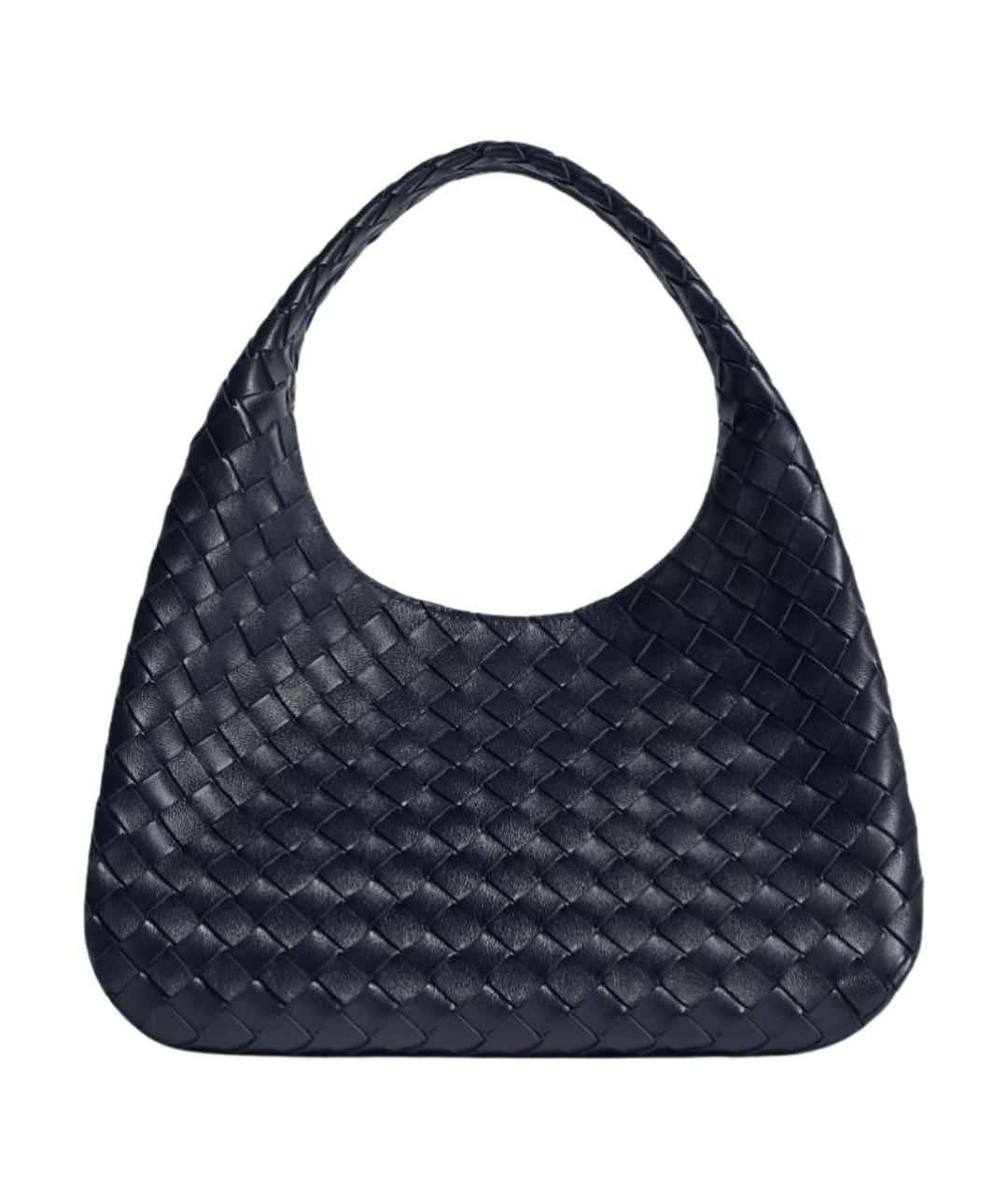 BOTTEGA VENETA Темно-синяя кожаная сумка тоут, фото 1