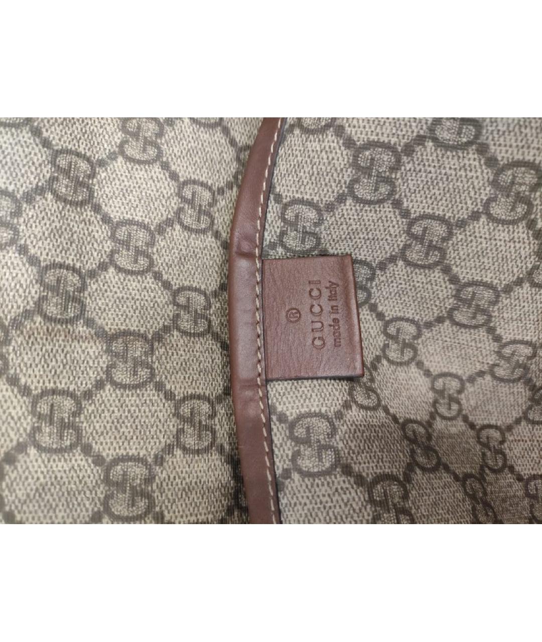 GUCCI Бежевая кожаная сумка на плечо, фото 4