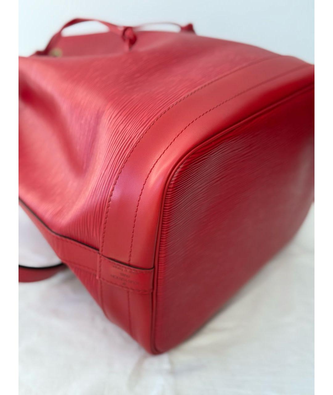 LOUIS VUITTON Красная кожаная сумка через плечо, фото 4