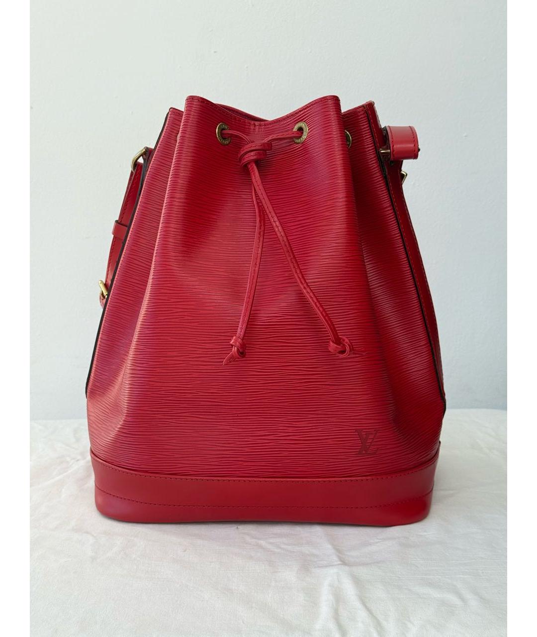 LOUIS VUITTON Красная кожаная сумка через плечо, фото 8