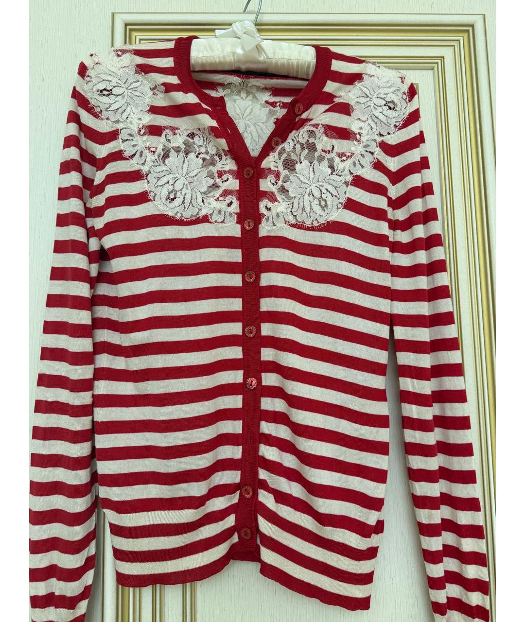 DOLCE&GABBANA Красный шелковый кардиган, фото 5