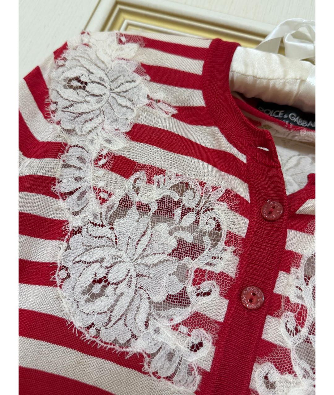 DOLCE&GABBANA Красный шелковый кардиган, фото 4