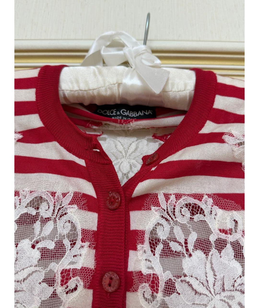 DOLCE&GABBANA Красный шелковый кардиган, фото 3