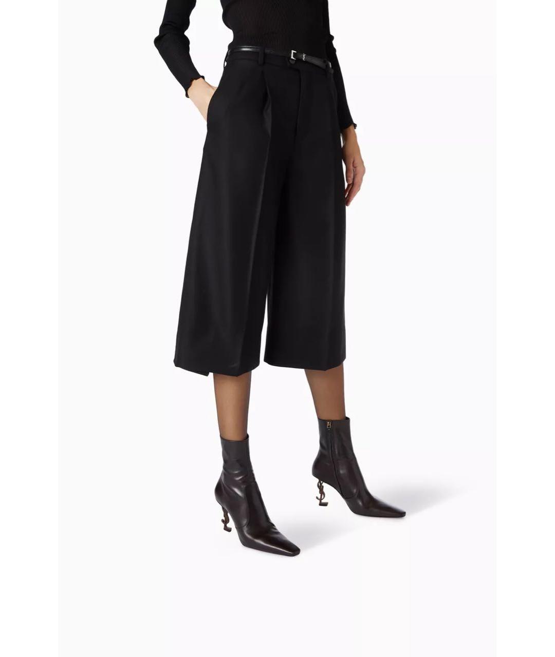 SAINT LAURENT Коричневые кожаные ботильоны, фото 6