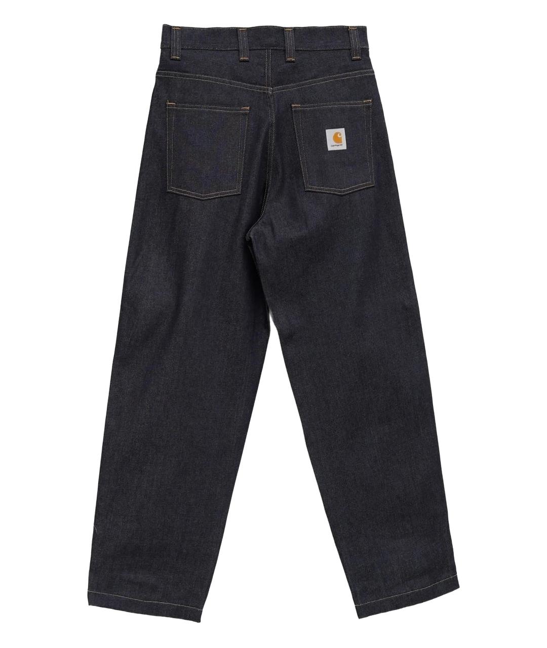 CARHARTT WIP Темно-синие хлопковые прямые джинсы, фото 3