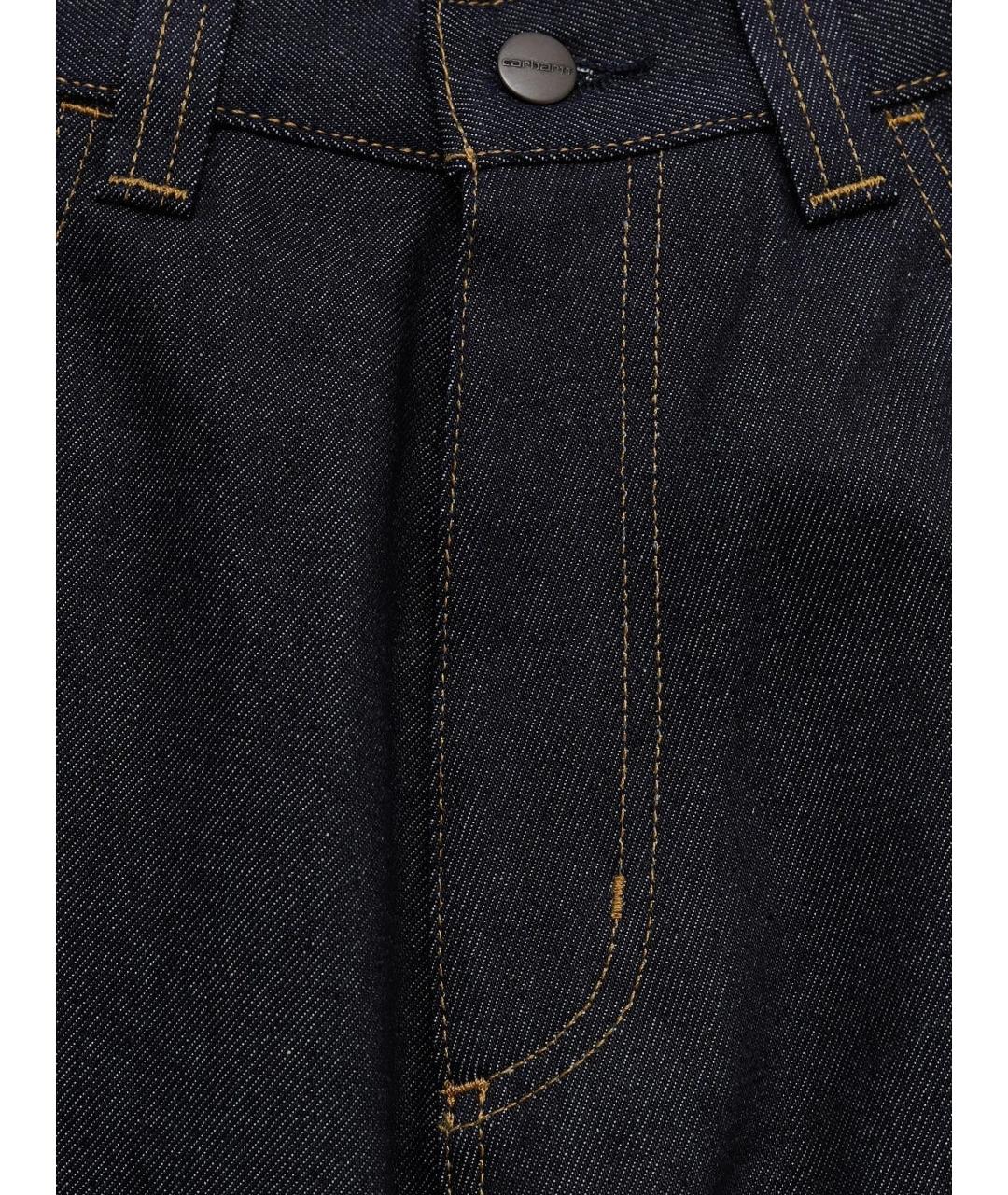 CARHARTT WIP Темно-синие хлопковые прямые джинсы, фото 2