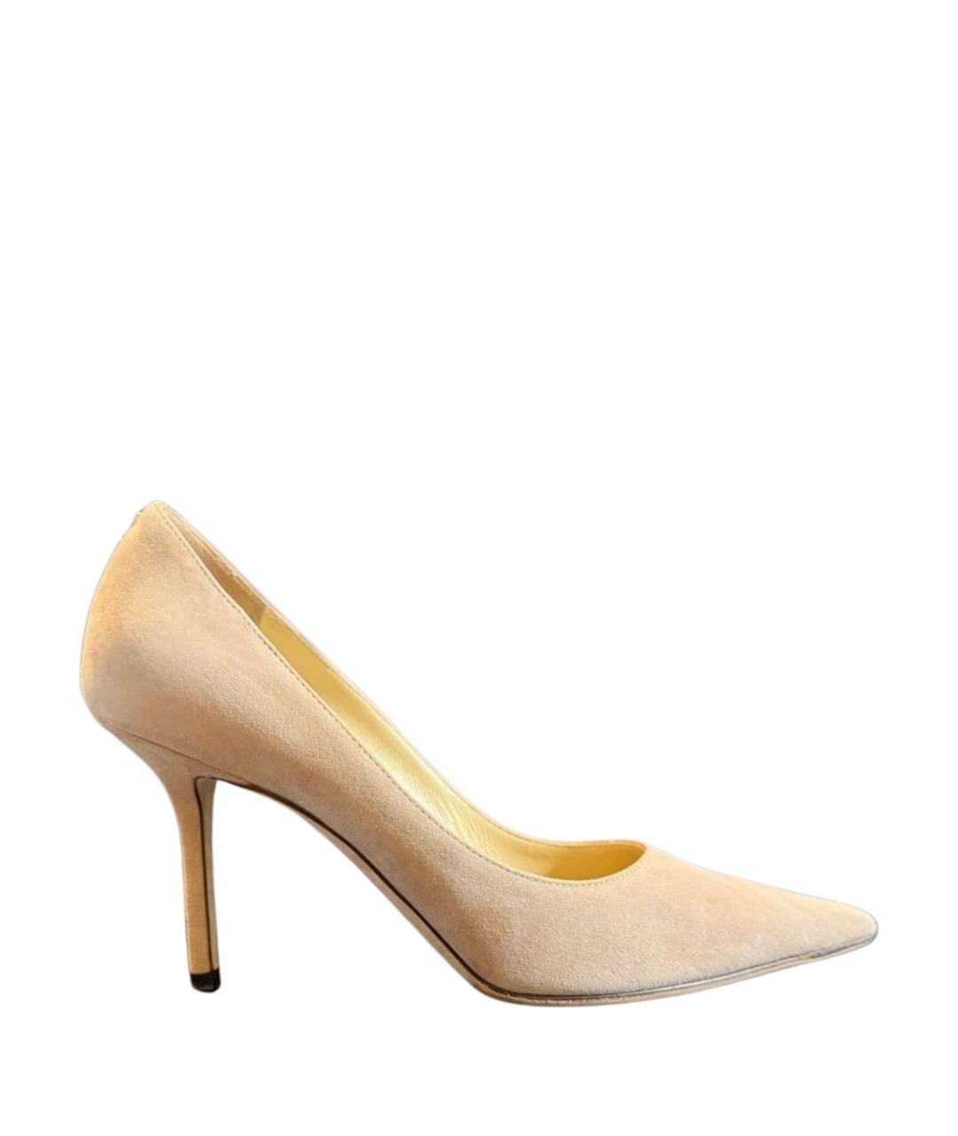 JIMMY CHOO Бежевые замшевые туфли, фото 1