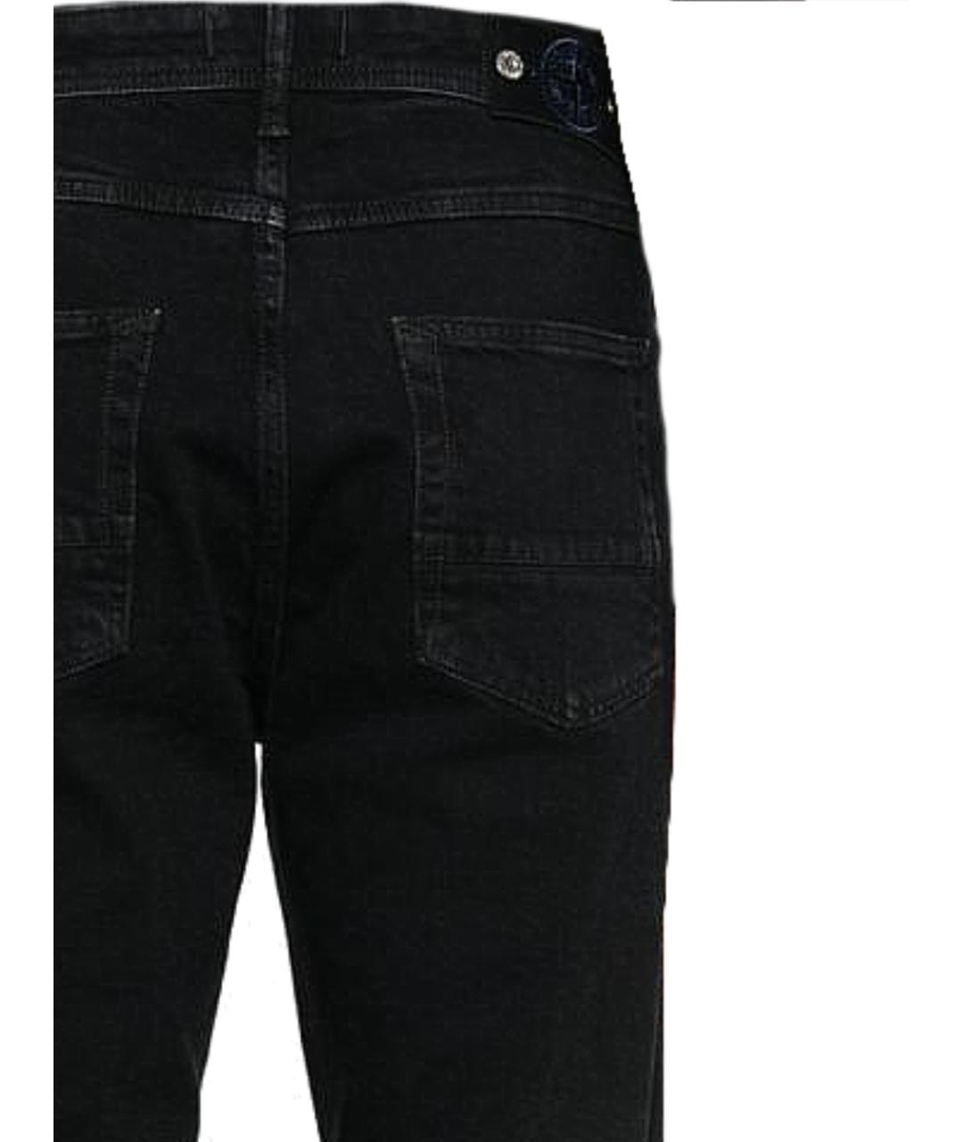 STONE ISLAND Черные хлопковые прямые джинсы, фото 2