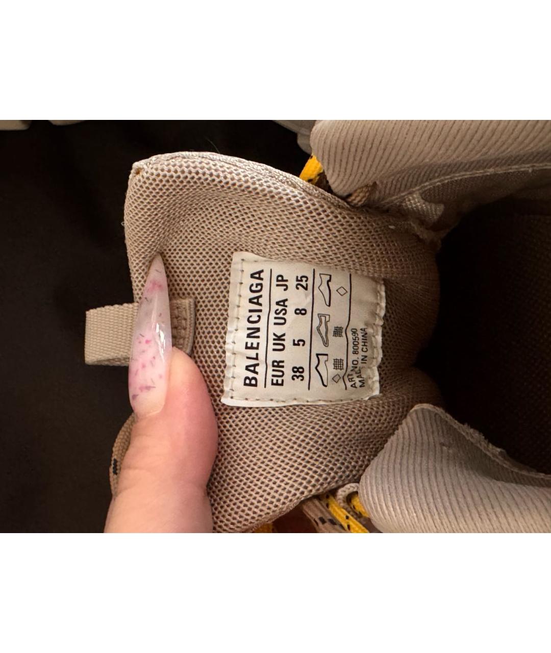 BALENCIAGA Бежевые кроссовки, фото 5