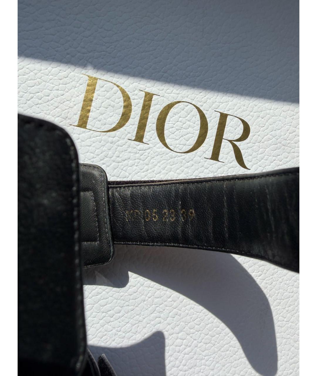 CHRISTIAN DIOR Черные кожаные мюли, фото 8