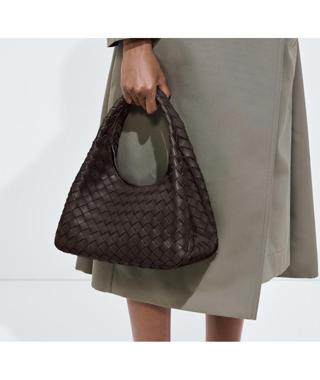 BOTTEGA VENETA Коричневая кожаная сумка тоут, фото 4