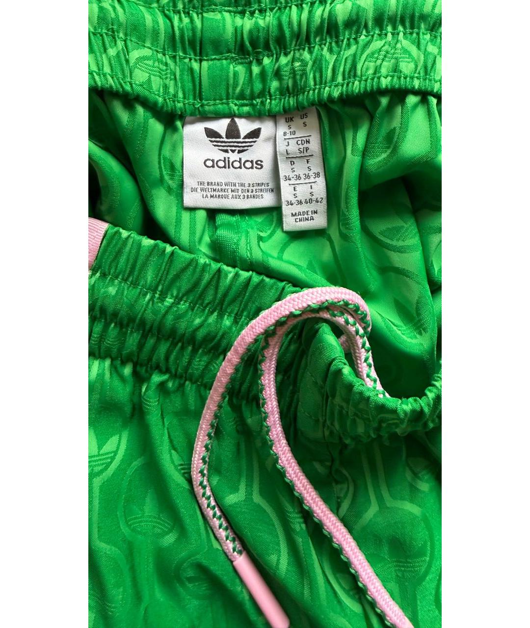 ADIDAS Зеленый полиэстеровый костюм с брюками, фото 4