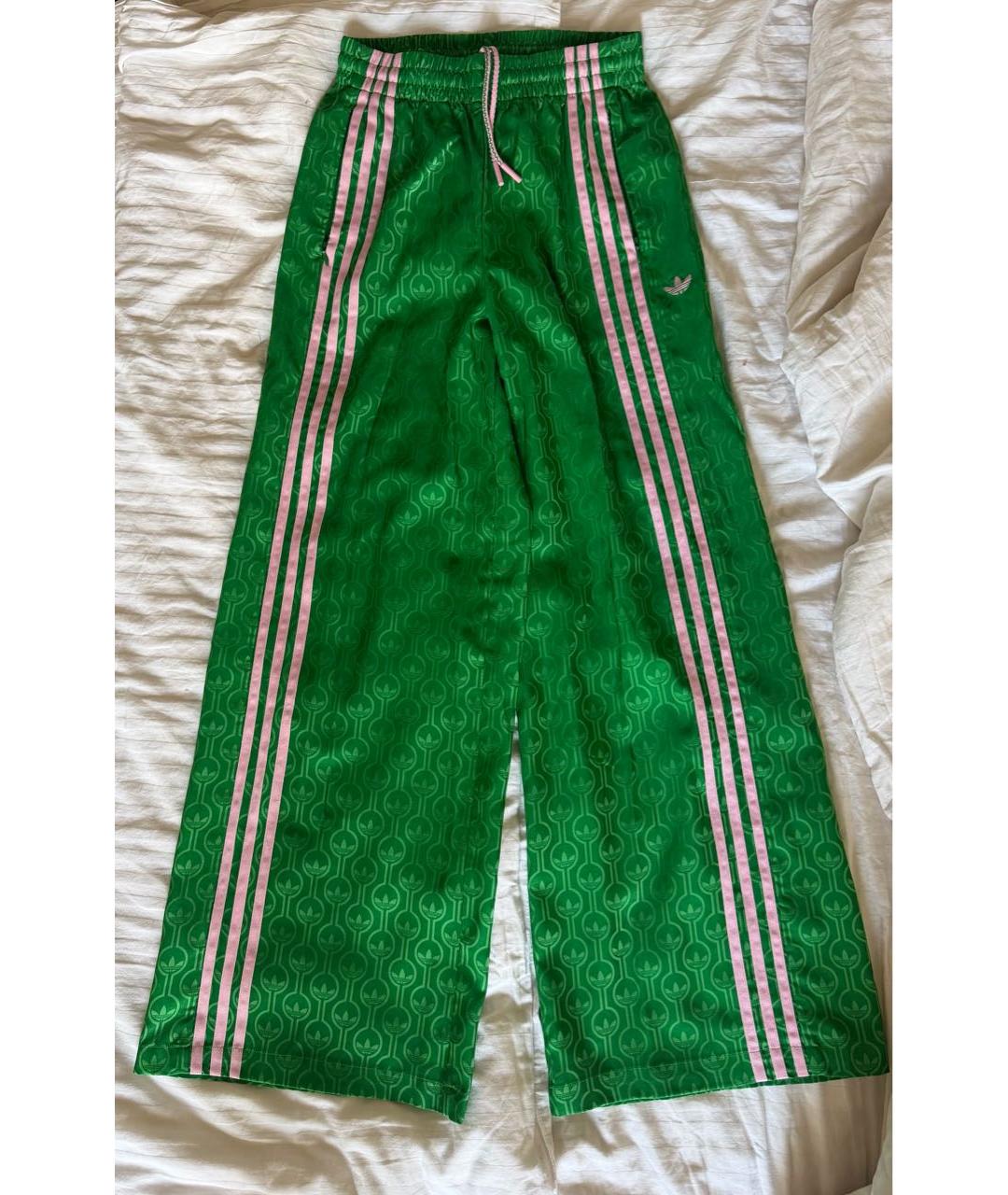 ADIDAS Зеленый полиэстеровый костюм с брюками, фото 3