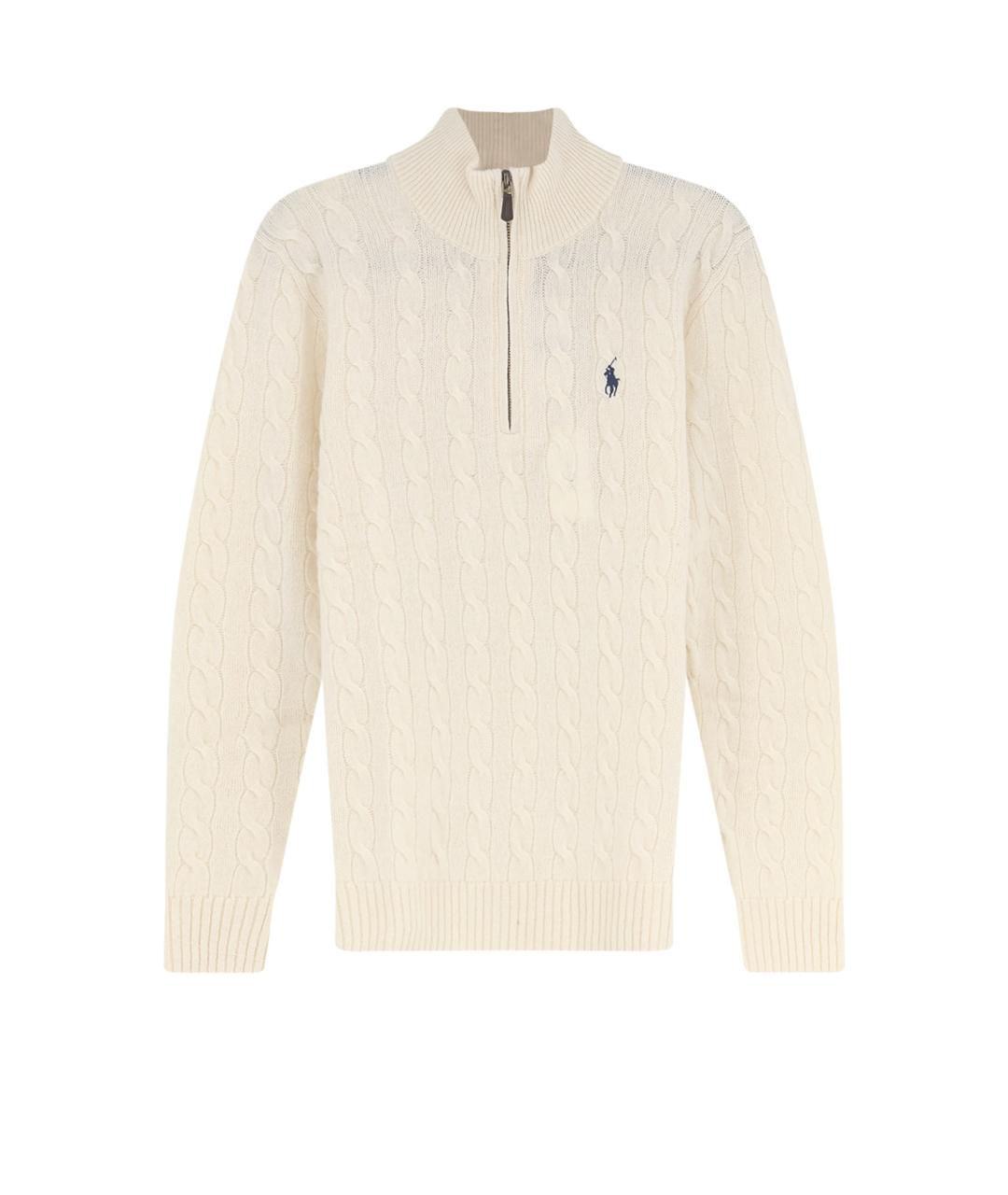 POLO RALPH LAUREN Бежевый шерстяной джемпер / свитер, фото 1