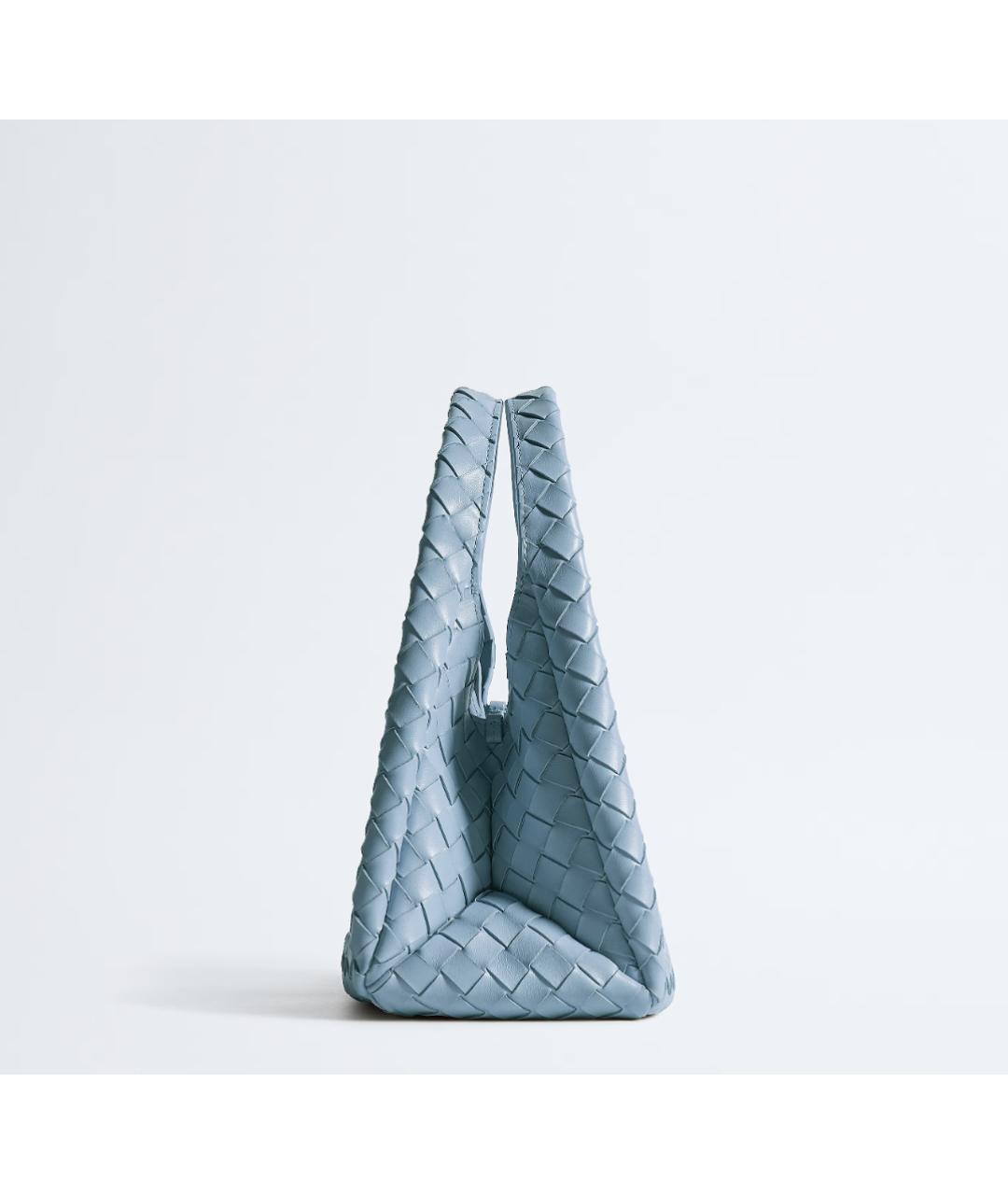 BOTTEGA VENETA Голубая кожаная сумка тоут, фото 3