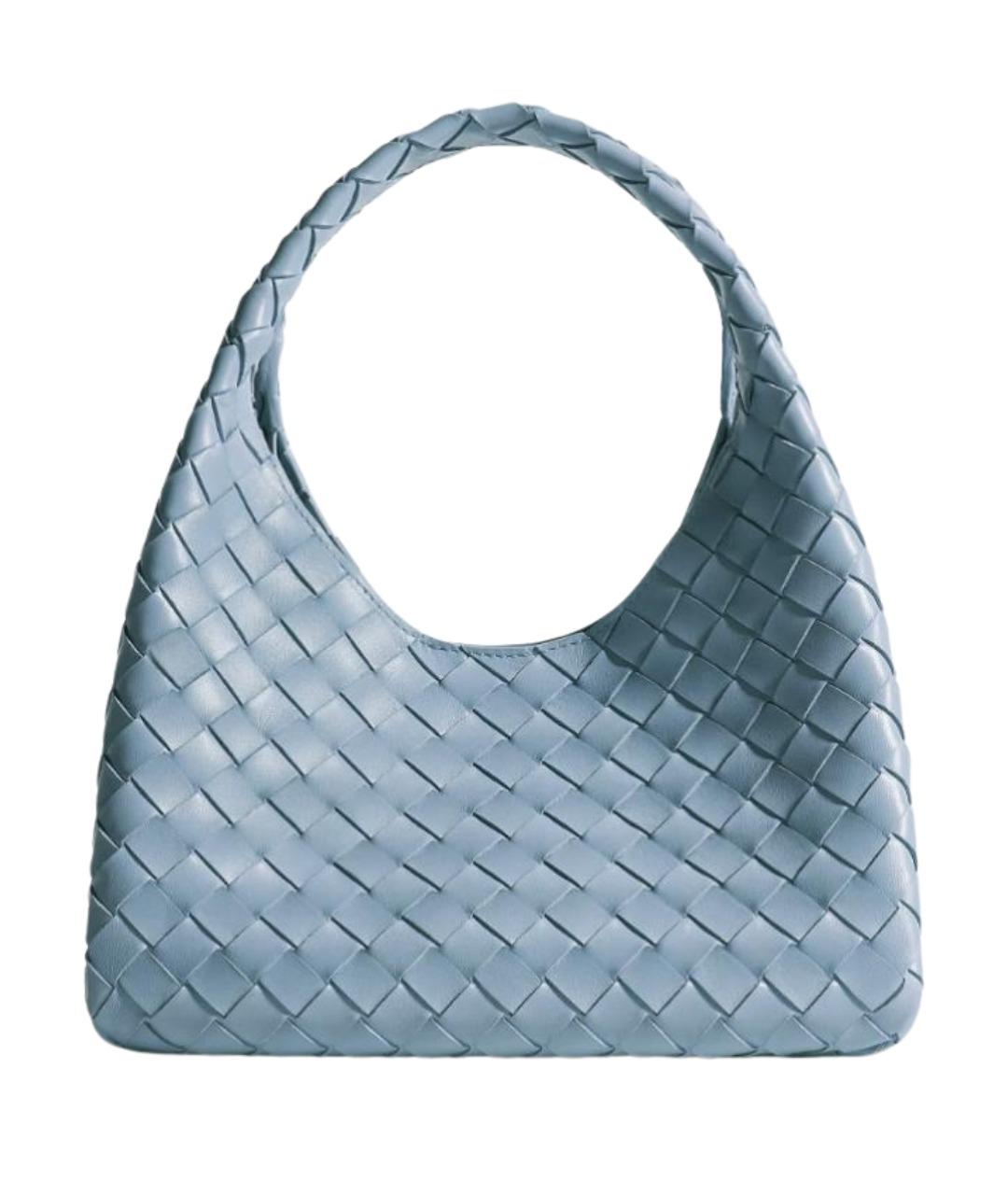 BOTTEGA VENETA Голубая кожаная сумка тоут, фото 1
