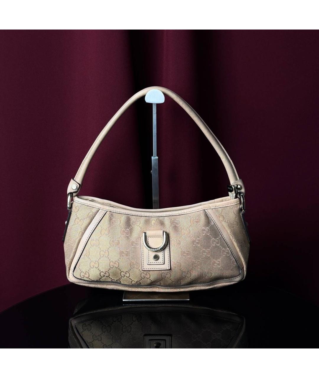 GUCCI Розовая тканевая сумка с короткими ручками, фото 9